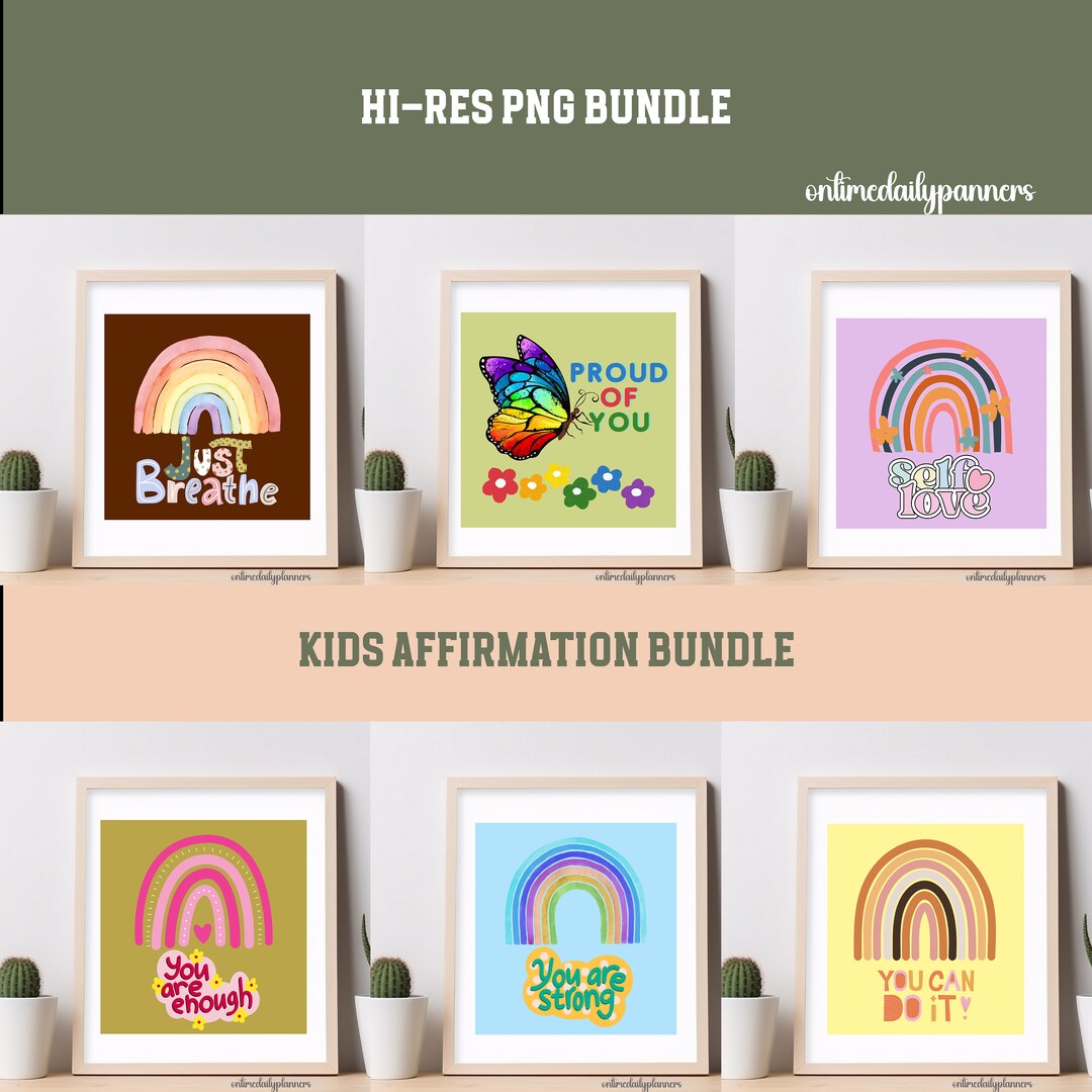 Kids Affirmation Printable Quotes for Home Decor, Therapy Office ...