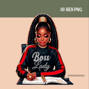 Boss Lady African American Woman PNG, Small Business Owner, Empowering Women Motivational Quote Tumbler Wrap PNG, Boss Lady Black Queen