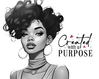 Black Woman PNG: Christian Sublimation Design (Digital Download)