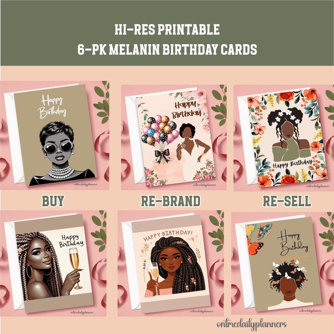 printable-african-american-birthday-cards-6-pk-perfect-for-rebranding-and-reselling-afro-american-greeting-cards-resell-bundle-etsy