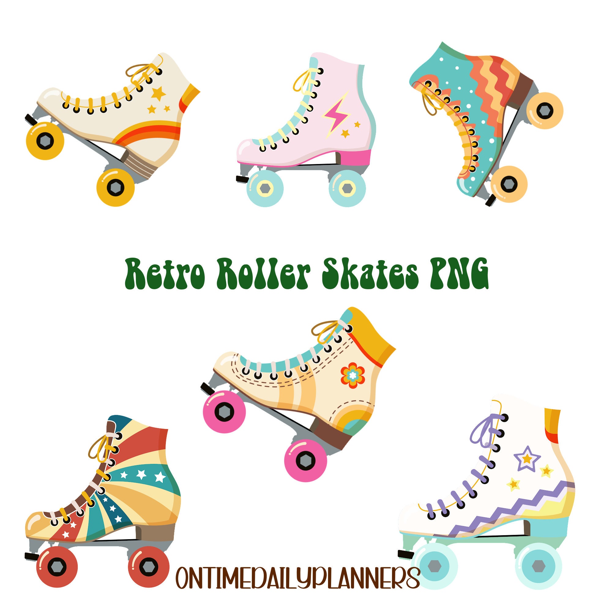 Retro Roller Skate Roller Skating Roller Park Skate Park Etsy