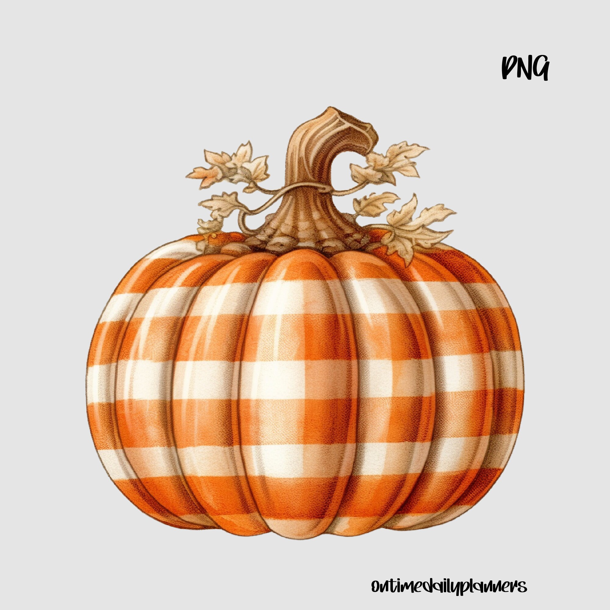 Farmhouse Pumpkin PNG Fall Planner Printable Watercolor - Etsy