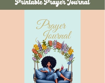 Printable Prayer Journal for Christian Women: African American Woman Design