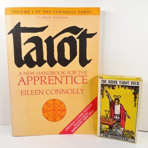 Tarot A New Handbook For The Apprentice By Eileen Connolly 1979 First Edition Printing & Rider Waite Tarot Deck 1971 Learning Study Guide