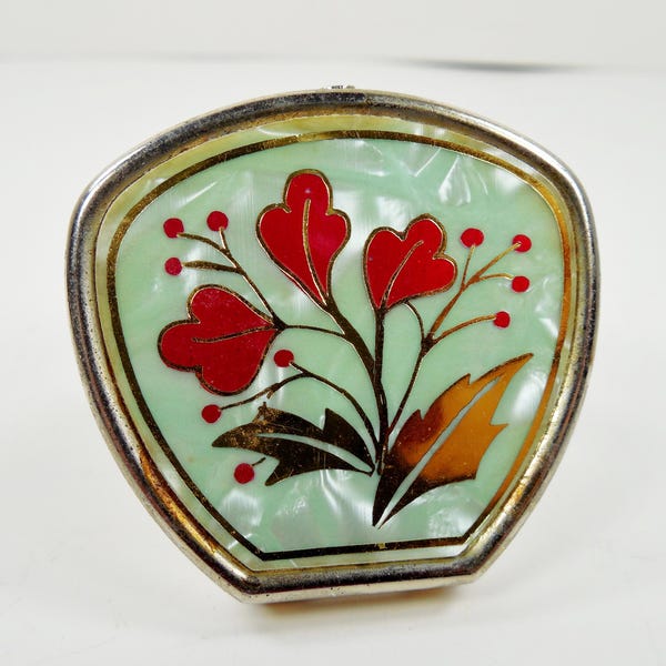 Floral Printed Handcrafted Lipstick Case With Mirror (4 x 3 in) 15