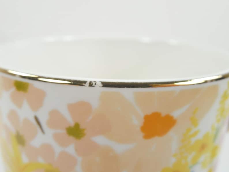 Anthropologie Rifle Paper Co. Marguerite Porcelain Floral Coffee Mug Colorful Multicolor Assorted Flowers Gold Metallic Handle And Trim image 16