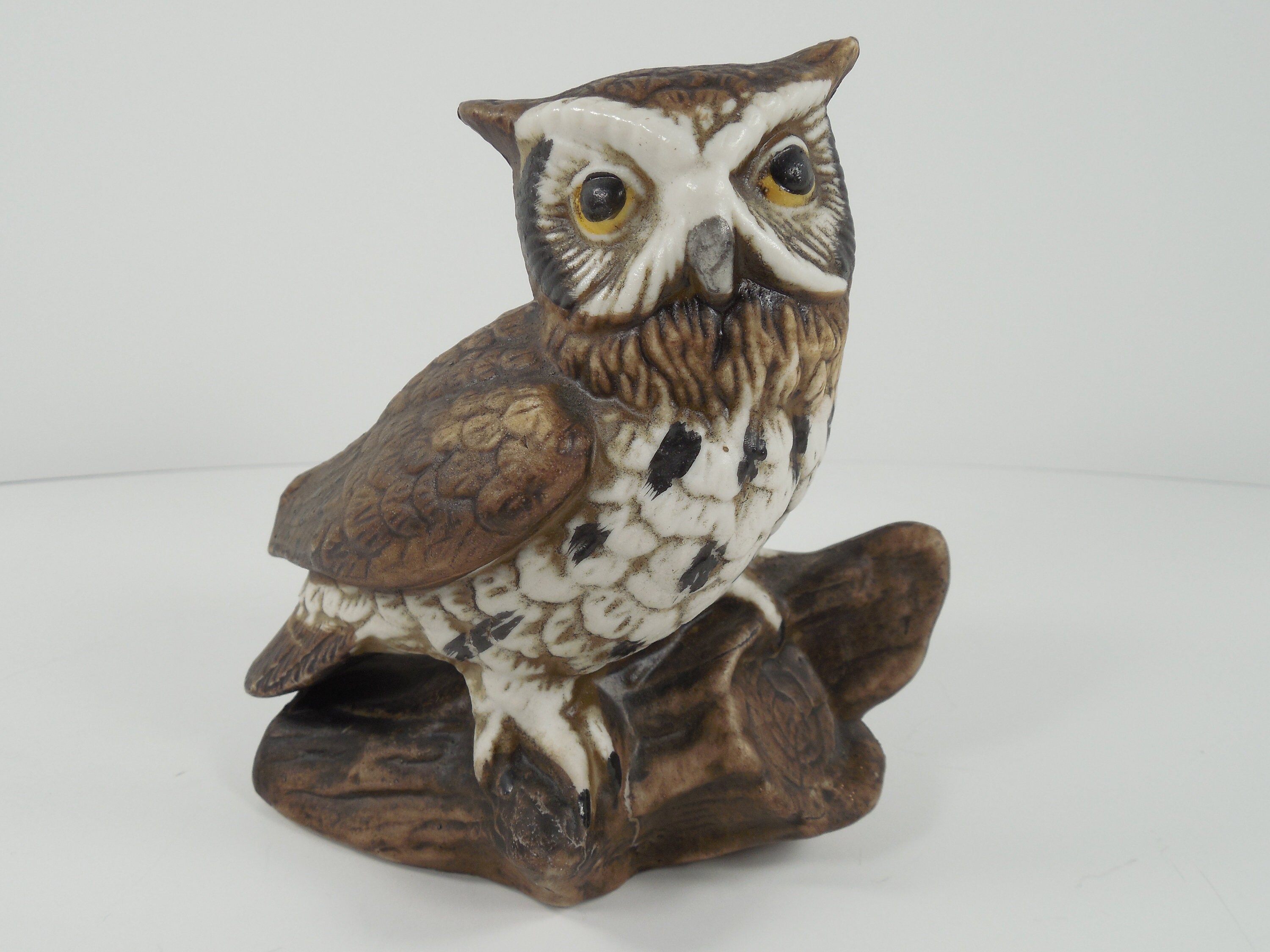 Great Horned Owl Figurine Owl Pair Owl Couple Owl Family Baby Owls Owl ...