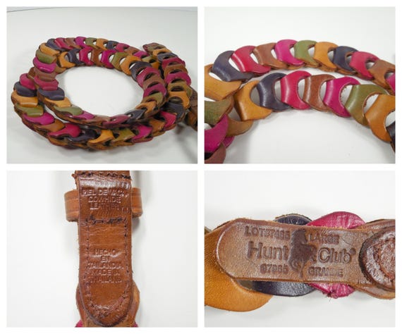 Patchwork Tooled Leather Signed KK Hand Crafted P… - image 10