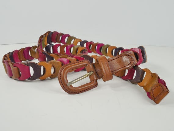 Patchwork Tooled Leather Signed KK Hand Crafted P… - image 9