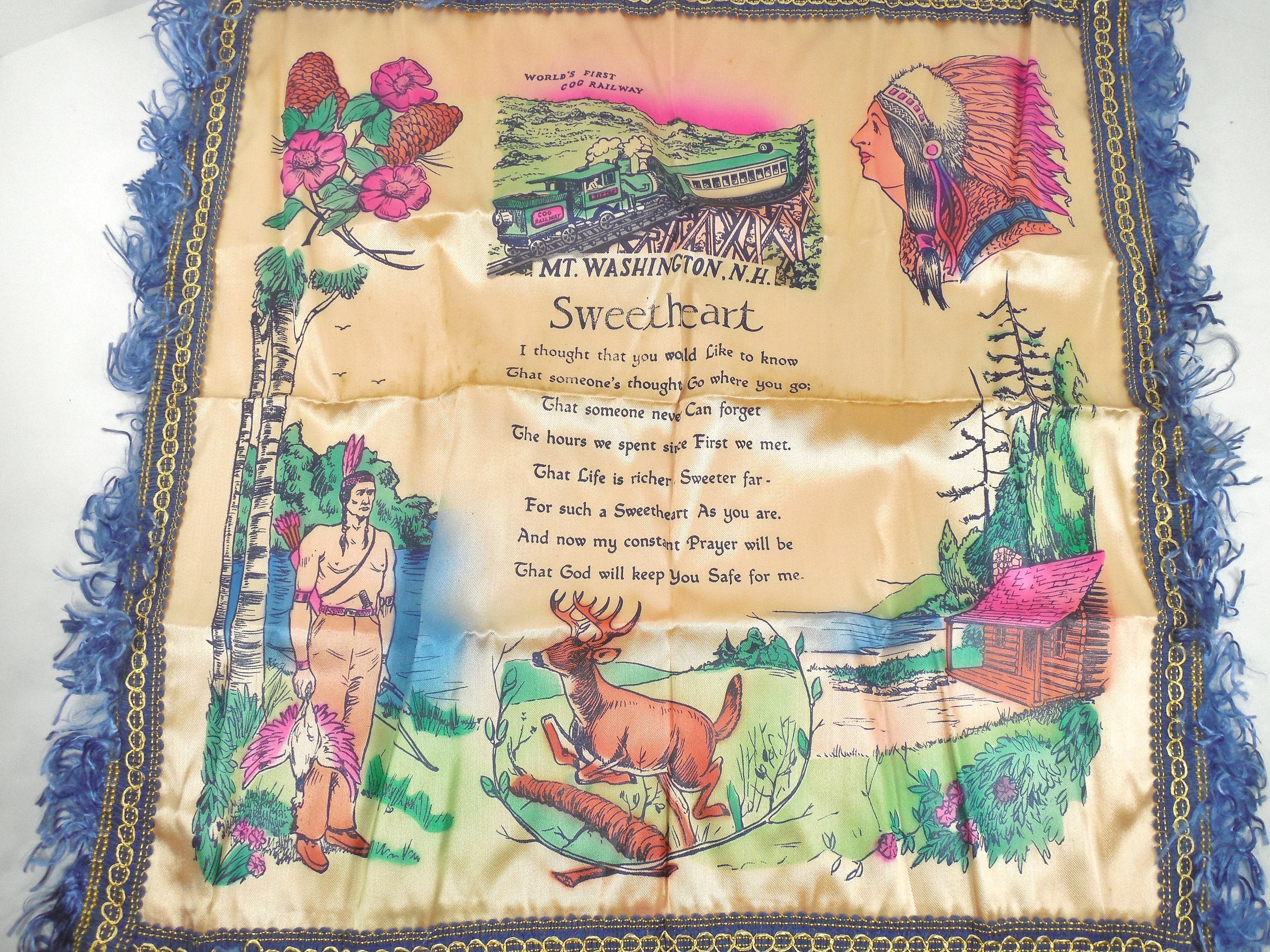 50s Souvenir Pillow - Etsy