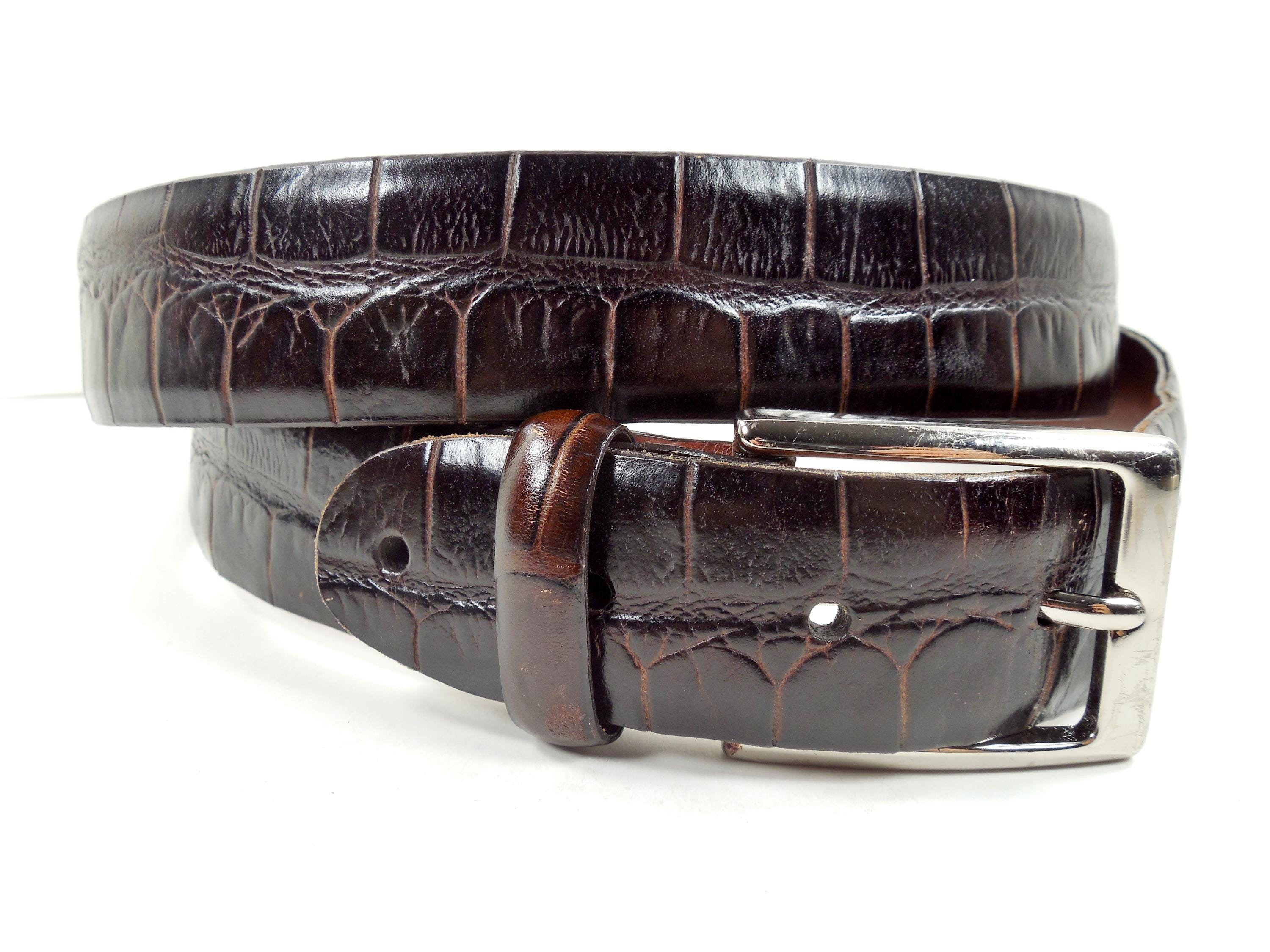 Cole Haan Crafted in USA Embossed Croc Alligator Gator Crocodile