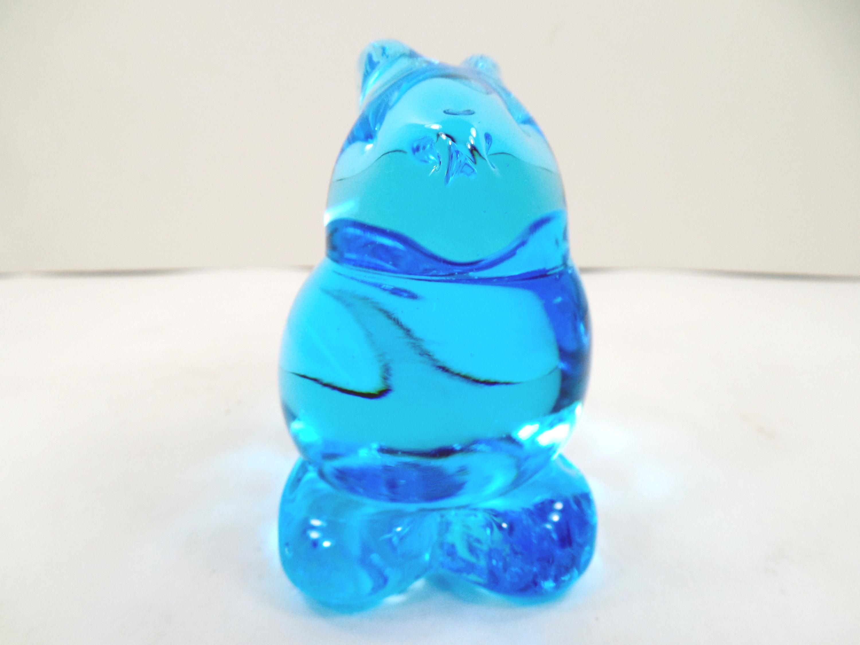 Cobalt Blue Bunny Rabbit Glass Figurine Titan Art Glass Fayetteville ...