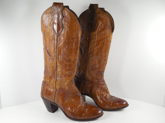 justin eel skin boots