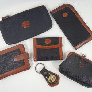 Dooney Bourke - Juego de 6 piezas de piel marrón británica, color negro