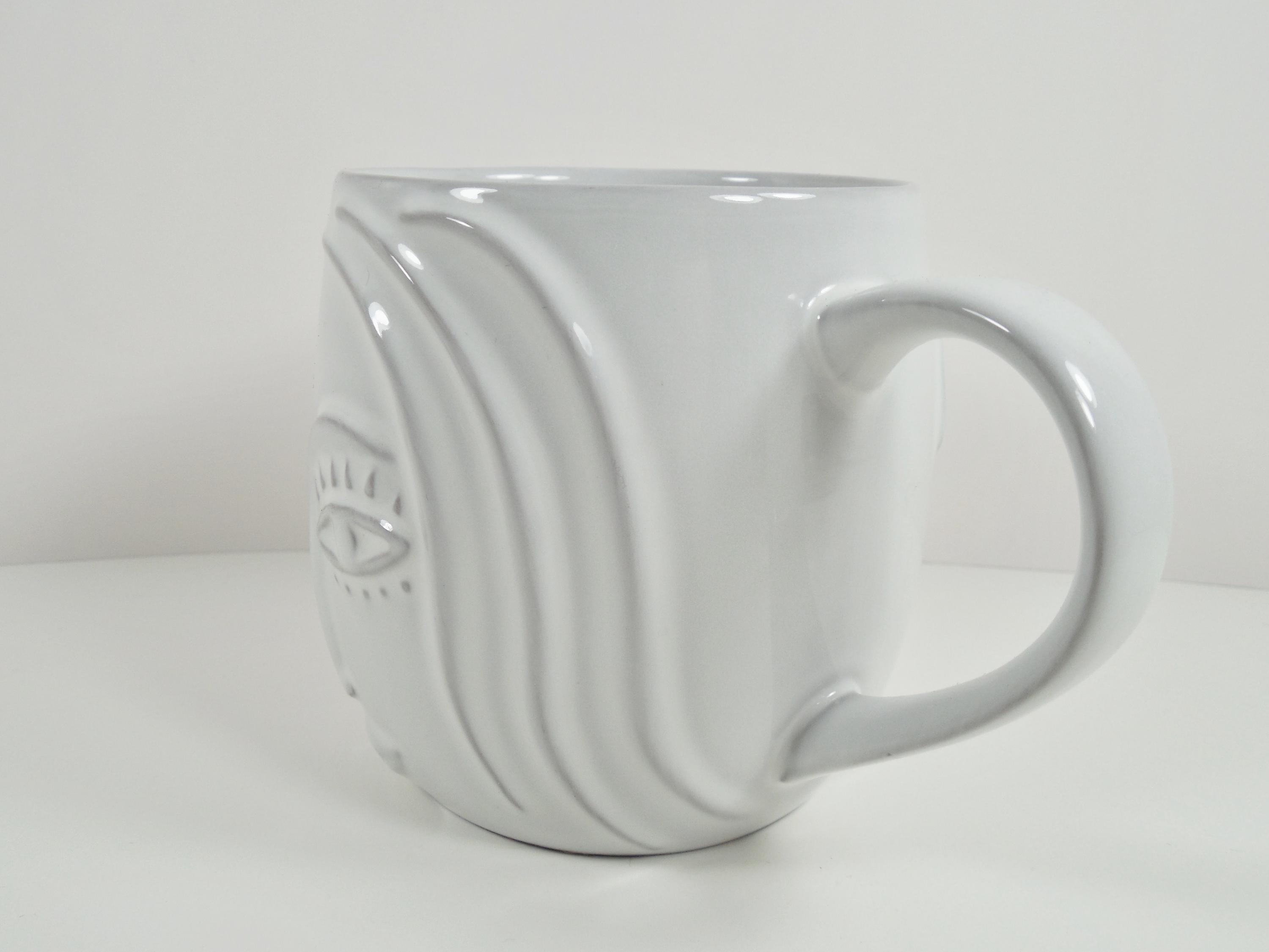 View of Siren Mermaid 3D Starbucks Anniversary Coffee Mug 14 Ozs. White Ceramic ...