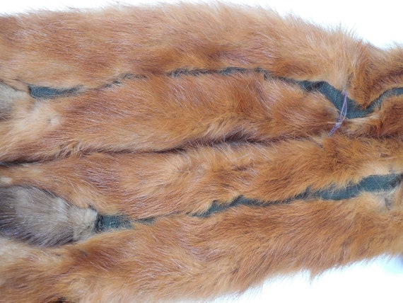Art Deco Mink Fur Pelt Cape Capelet Wrap Shawl St… - image 10