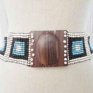 Wood and Bead Elastic Belts - Etsy display picture 3