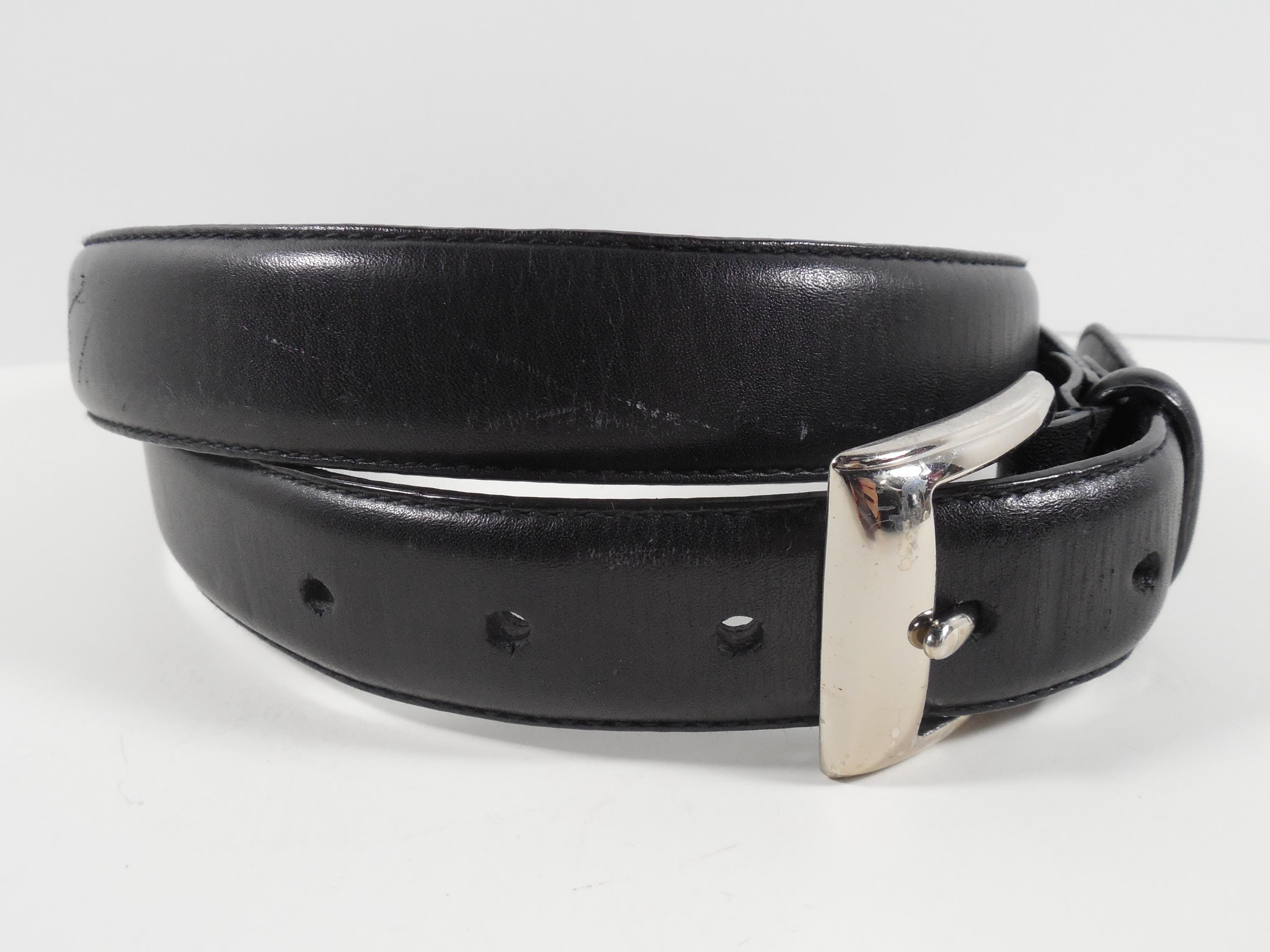 Ralph Lauren Polo Black Italian Leather Belt Men