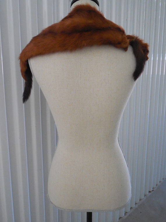 Art Deco Mink Fur Pelt Cape Capelet Wrap Shawl St… - image 4