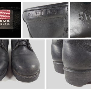90s Altama Military Combat Boots PJ 4-97 Black Full Leather Men Size 5 ...
