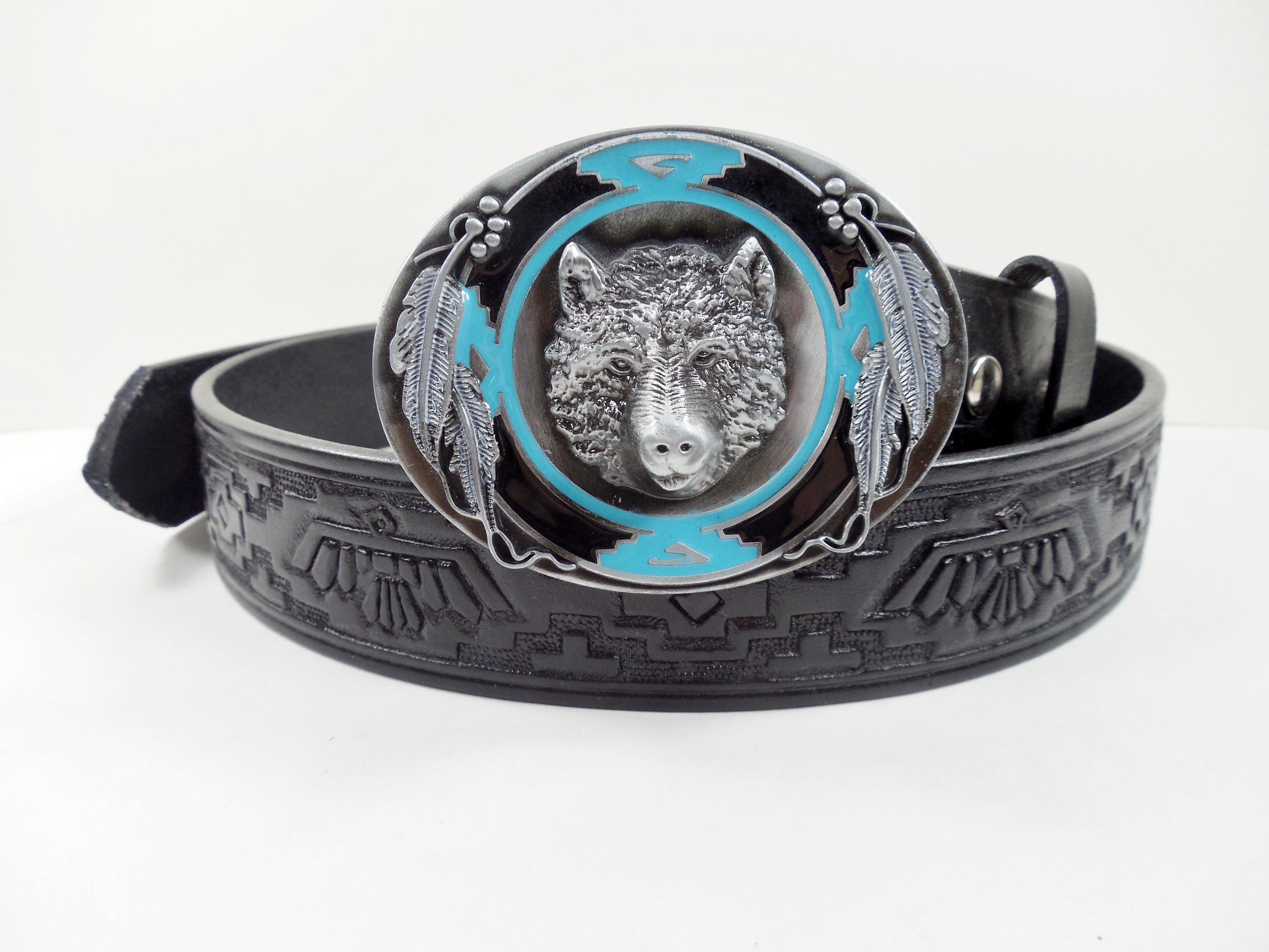 Vintage Aztec Belt Buckle - Etsy
