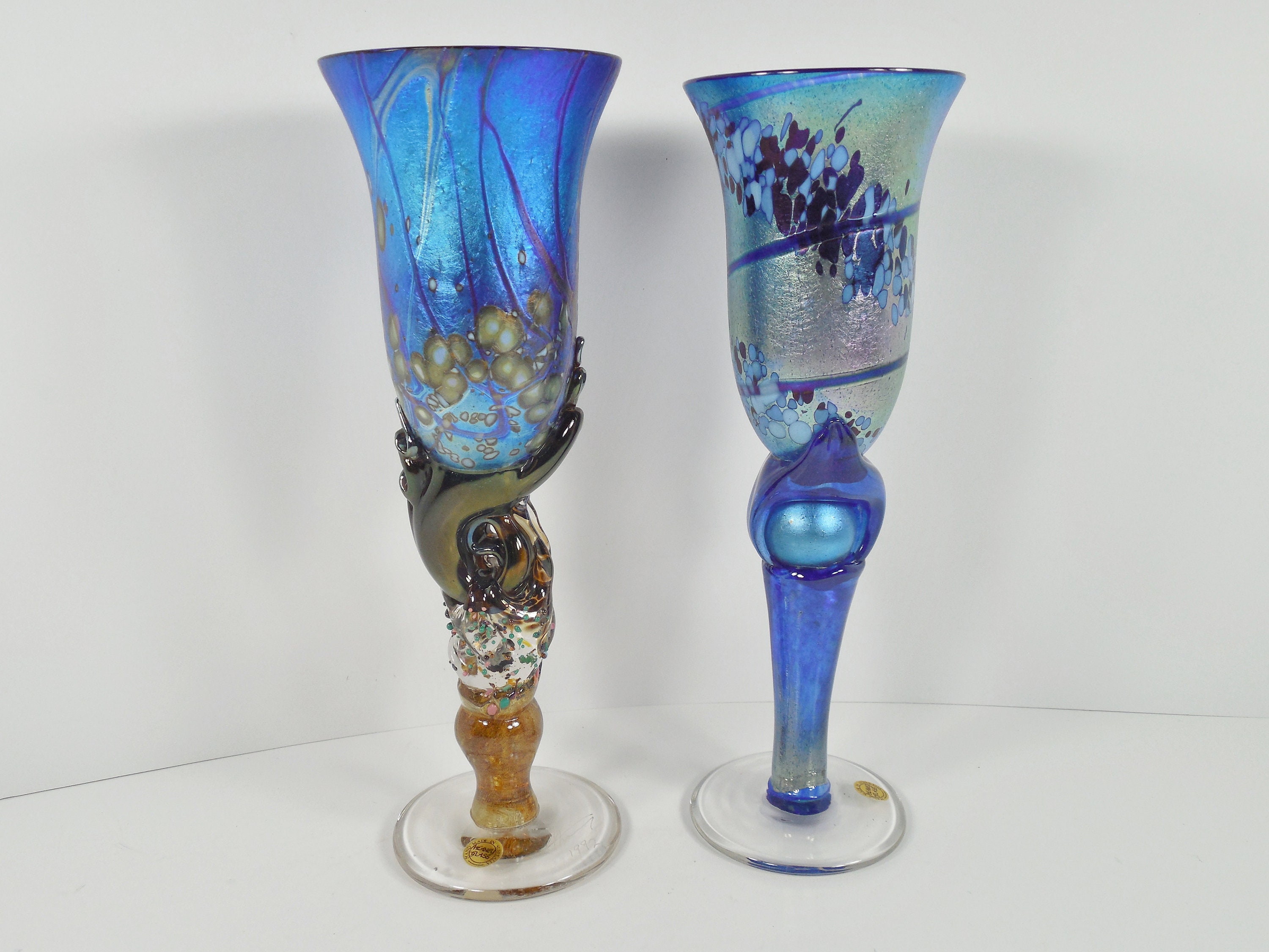 ガラスコレクション【COLIN HEANEY オーストラリア　花瓶　海モチーフ】 Colin Heaney Glass - Etsy