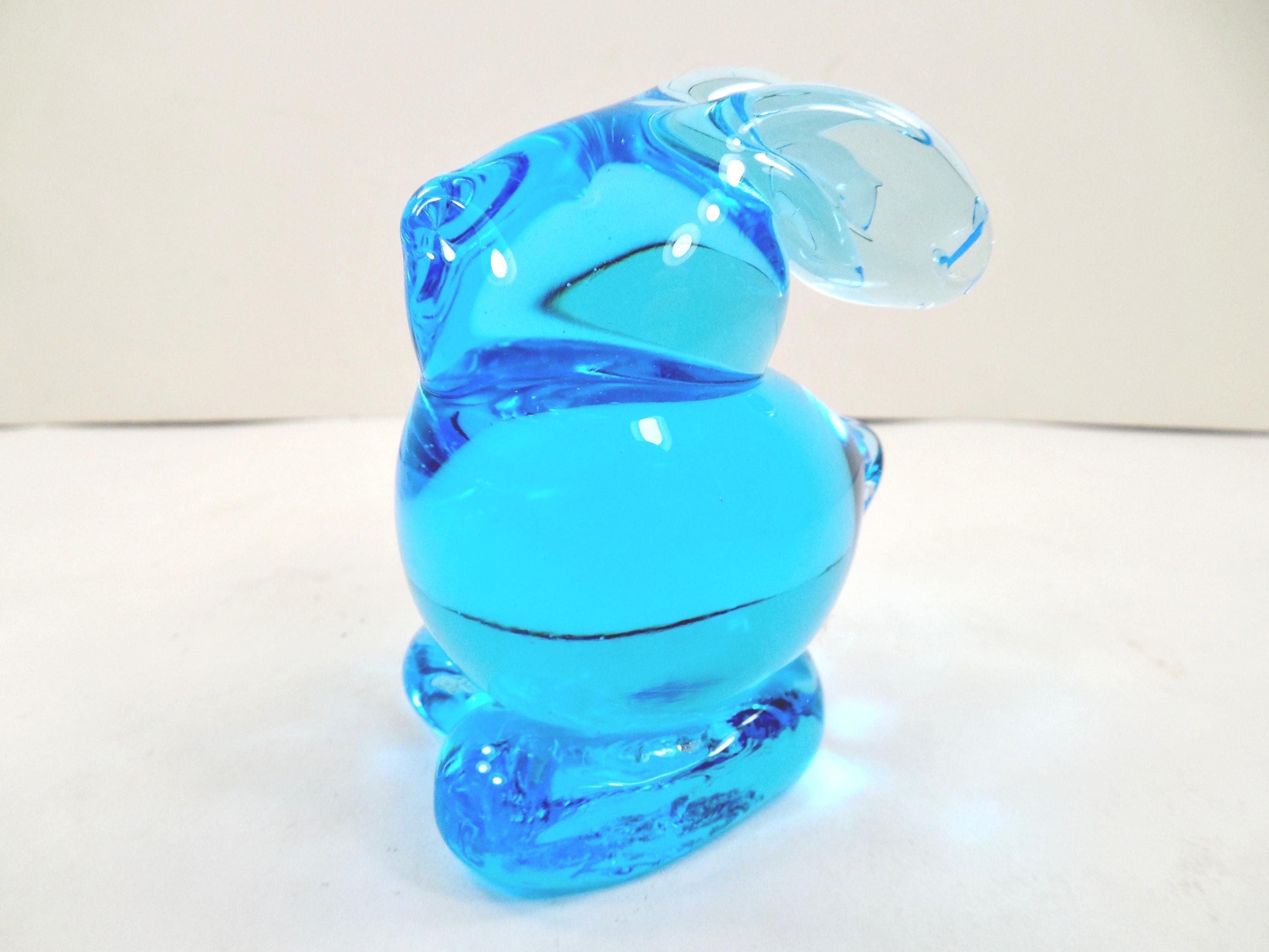 Cobalt Blue Bunny Rabbit Glass Figurine Titan Art Glass Fayetteville ...
