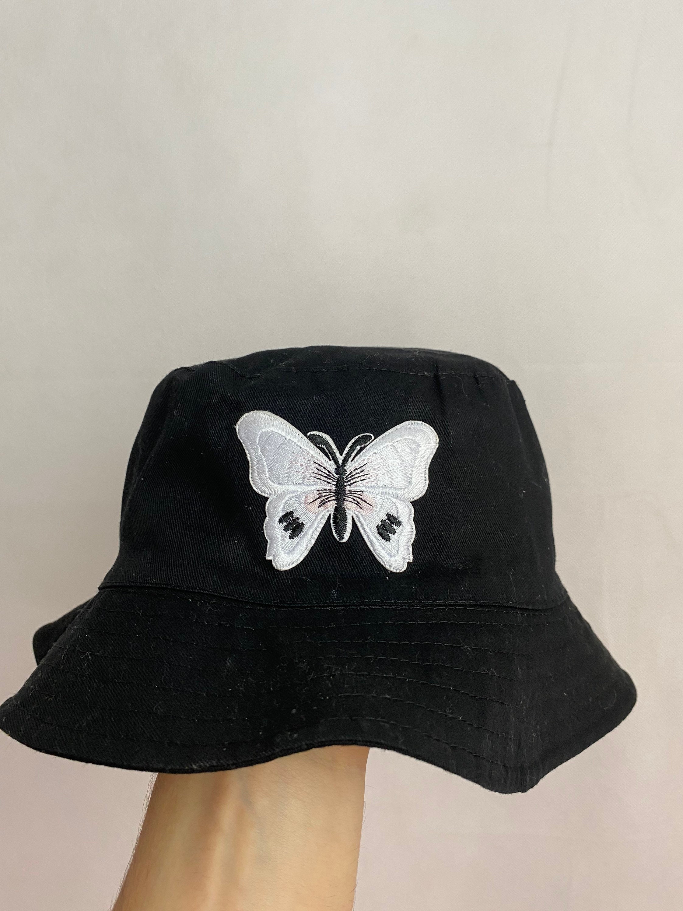 Bucket Hat With Butterfly Etsy