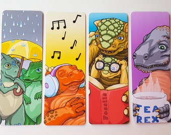 Dinosaur Bookmark Set | Cute Stationery | Quirky Bookmarks | Bookmark for Kids | Gift for Her