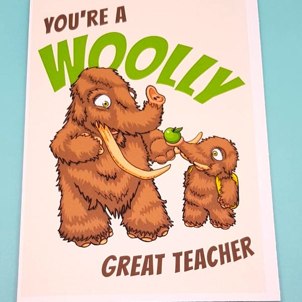 Danke Lehrerkarte ~ You're a woolly great teacher ~ Handgemachte Karte