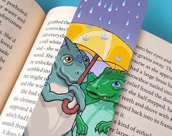 Dinosaur Bookmark | Cute Stationery | Quirky Bookmarks | Bookmark for Kids Gift | Baby Dinosaur | Rainy Day Bookmark