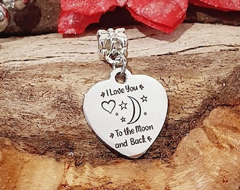 Pandora Moon and Back Charm - Etsy UK