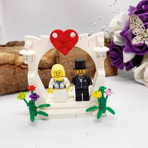 Custom Build your own OR ready made DESIGN your own WHITE brick wedding cake topper lgbtqia2s+ colour schemes bride groom cute arch diy