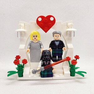 Custom design your OWN, WHITE build it OR ready made funny joke brick wedding cake topper Personalised lgbtqia2s bride groom cute arch diy image 2