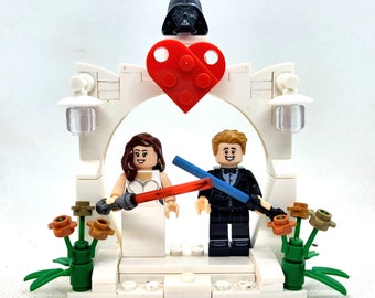 Construisez votre propre décoration de gâteau de mariage en brique lgbtqia2s + couleurs pour la mariée et le marié (accessoires SUPPLÉMENTAIRES) bricolage