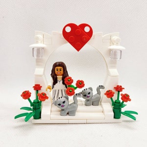Custom design your OWN, WHITE build it OR ready made funny joke brick wedding cake topper Personalised lgbtqia2s bride groom cute arch diy image 4