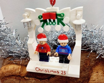 Novelty brick santa clause Christmas gift arch couple unique decoration tree ornament chooses outfits skin tones ready made wedding family