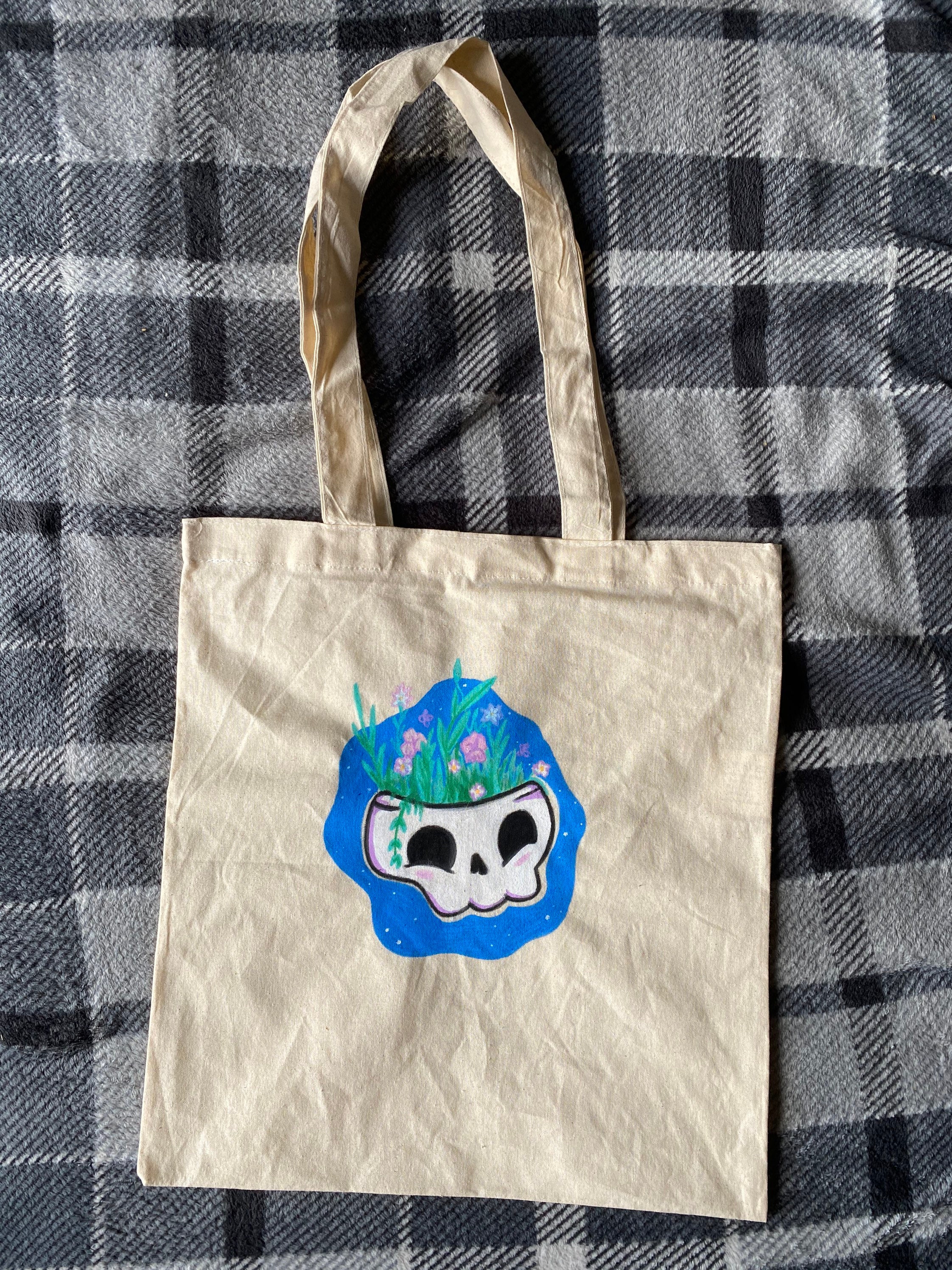 Hand Painted Tote Bag Cute Tote Bag Customisable Tote Bag Etsy UK