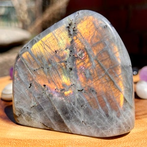 Good Quality Mini Flashy Sunset Labradorite Freeform - Ethically Sourced Golden Rainbow Labradorite Free Form for Altar