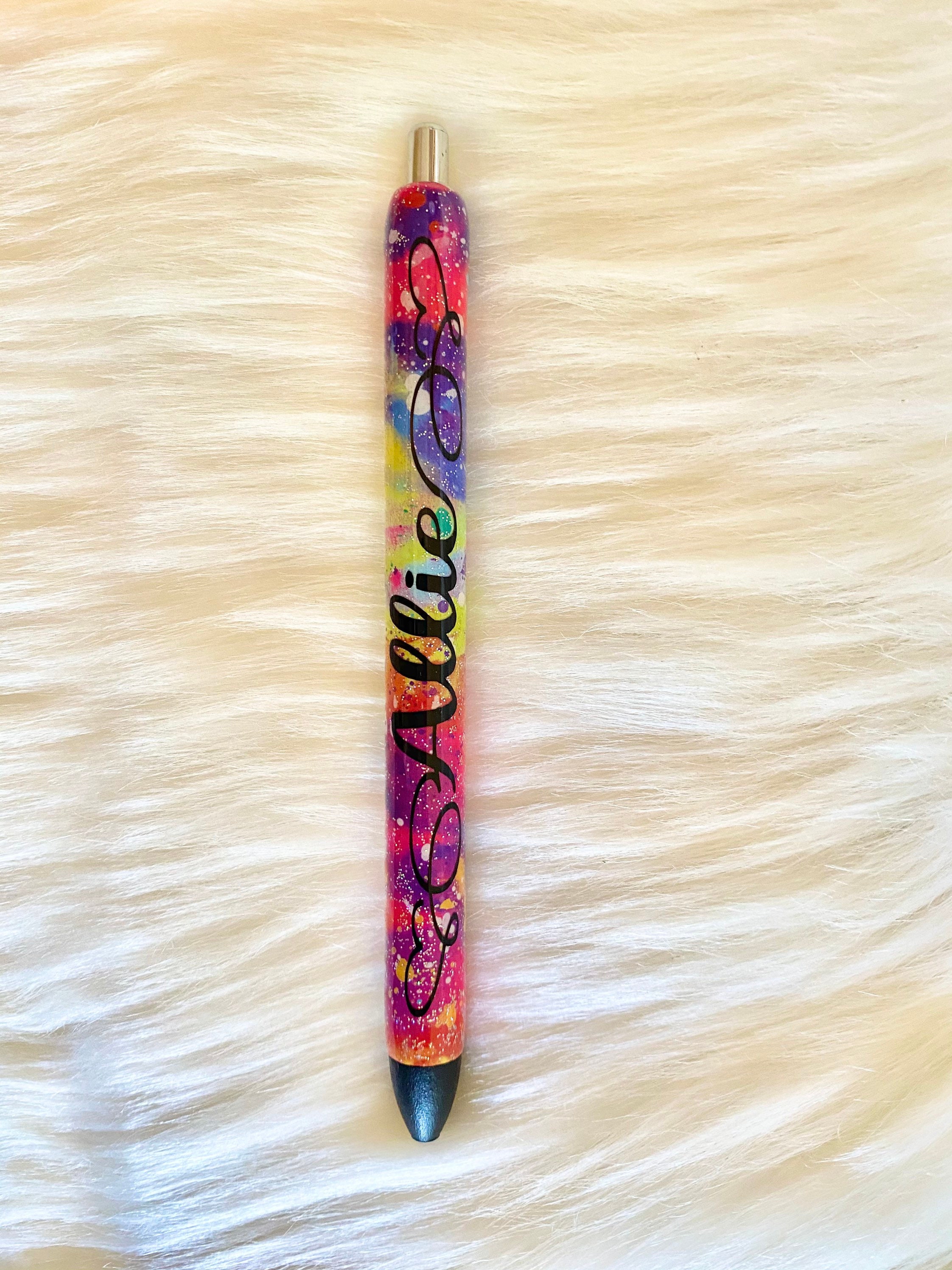 Custom epoxy pens paint splatter pen Custom gel pen resin Etsy
