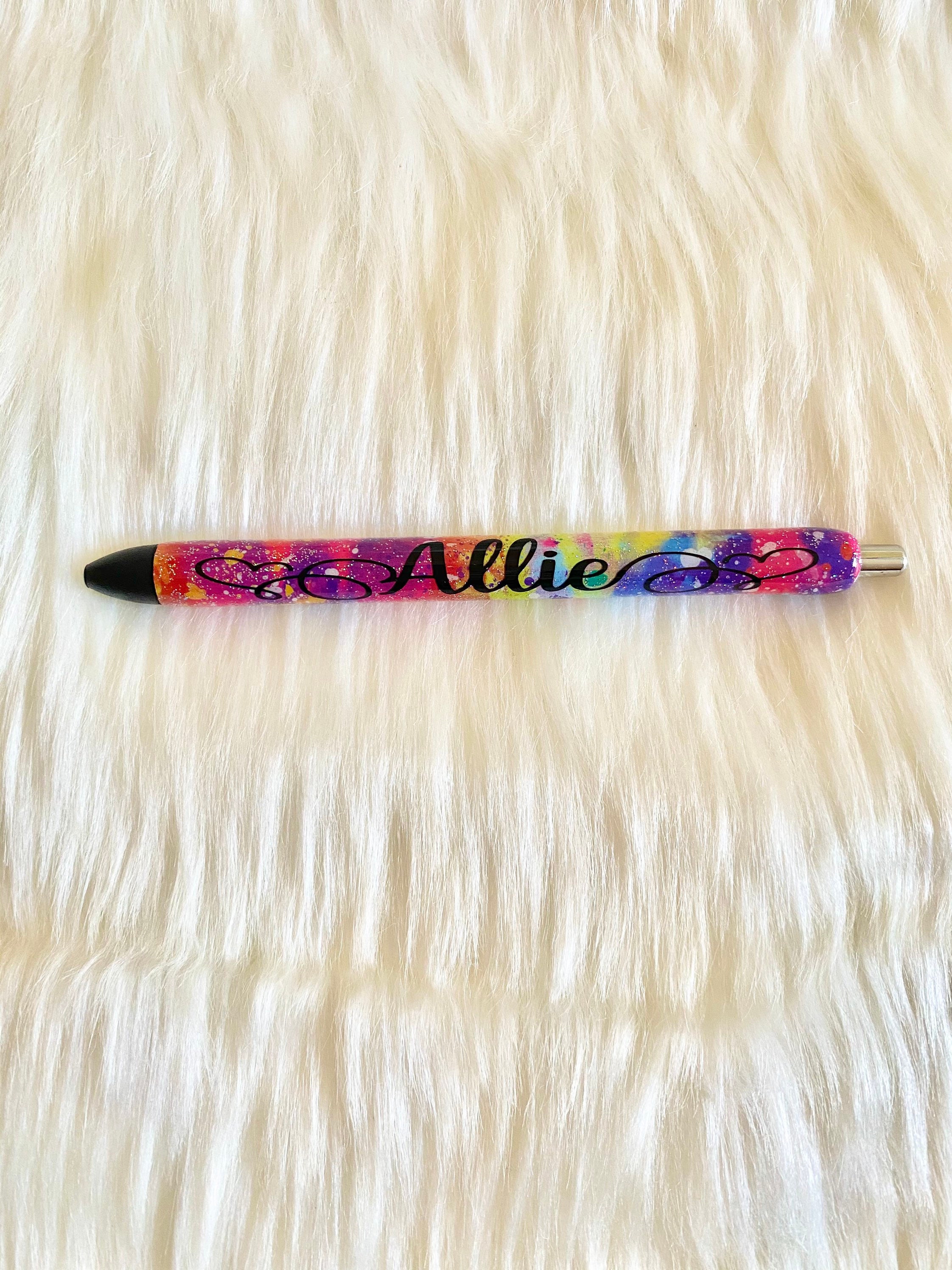 Custom epoxy pens paint splatter pen Custom gel pen resin Etsy
