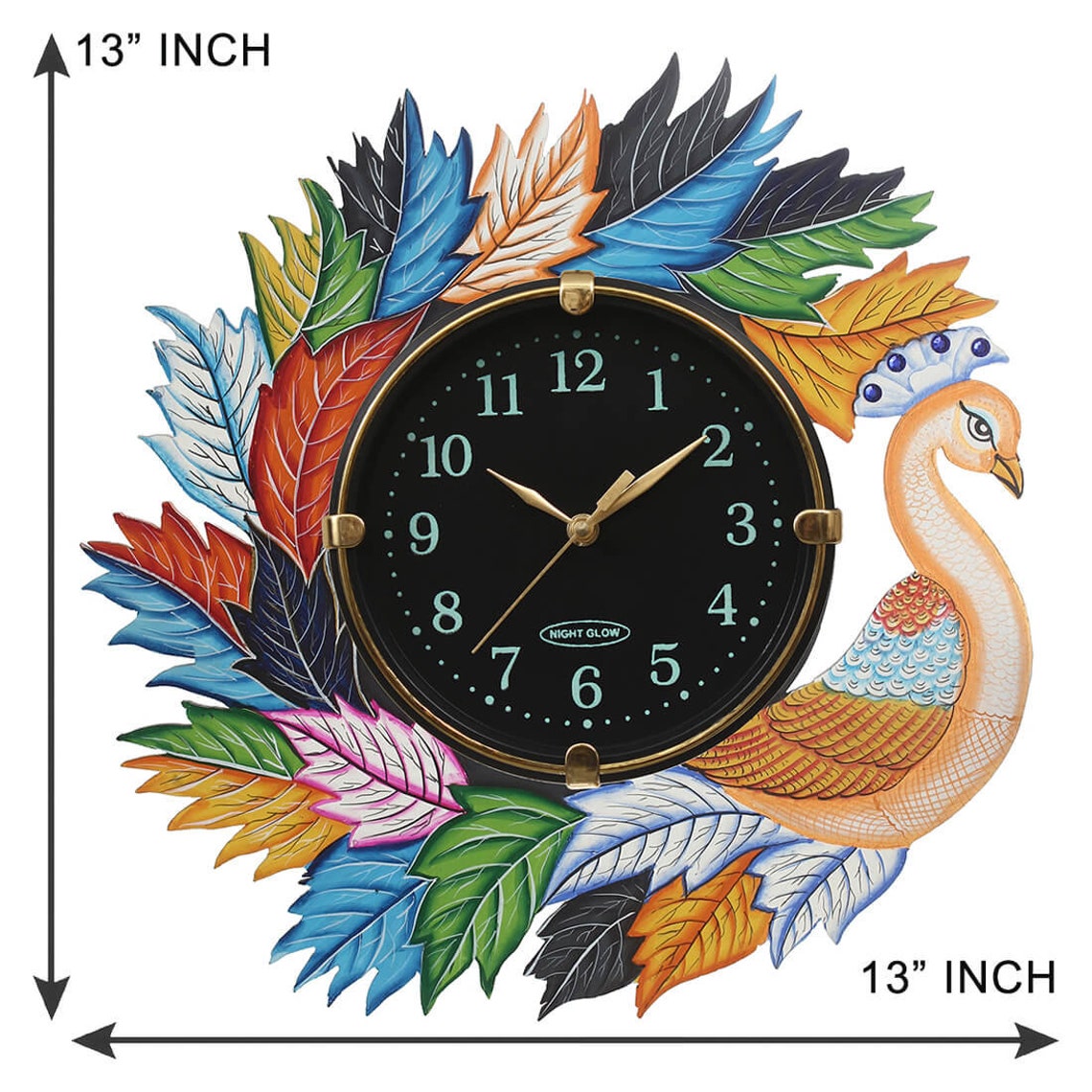 KabirartIndia Peacock Wall Clock Etsy