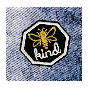 Be Kind Bumblebee Felt Iron On Patch (1 Patch)