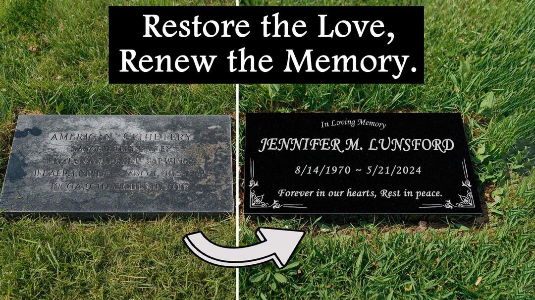 Personalized Black Granite Tombstone Designs, Custom Portrait and ...