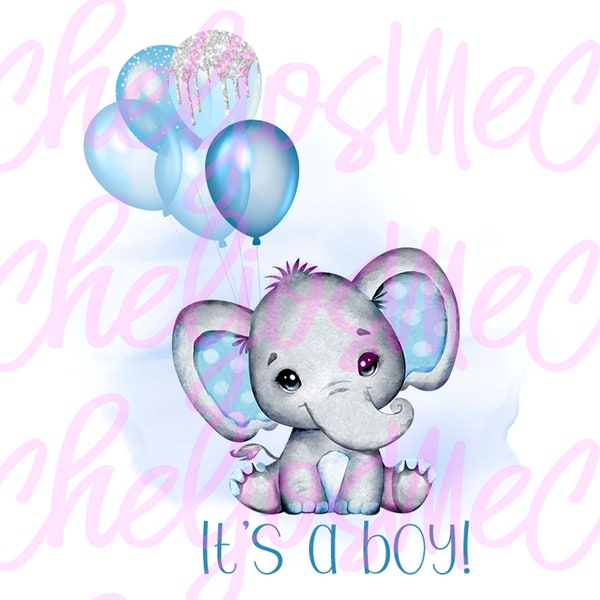 its a boy baby elephant,digital sublimation file, PNG, digital download, sublimation PNG, tshirt, mug, printing