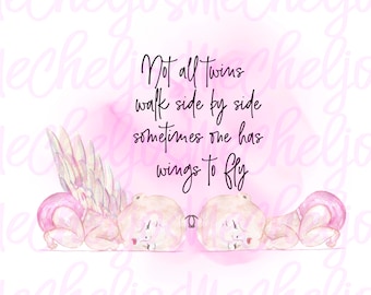 Baby girl twins memorial, baby girl wings ,god, digital sublimation file, PNG, digital download, sublimation PNG, tshirt, mug, printing