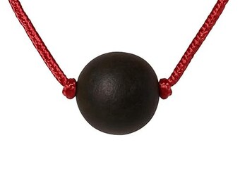Navapashanam Gutika Bead | Handmade Siddha Alchemy Pendant with Red Thread | Traditional Spiritual Jewelry for Meditation & Ritual Use