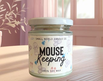 Mouse Keeping 8oz soy candle