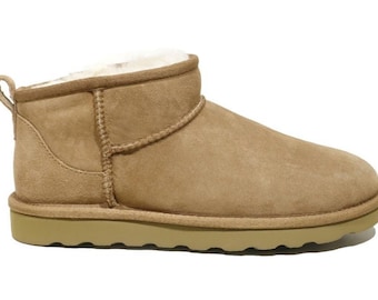 Ultra Mini Boots lined with 100% Sheepskin Camel