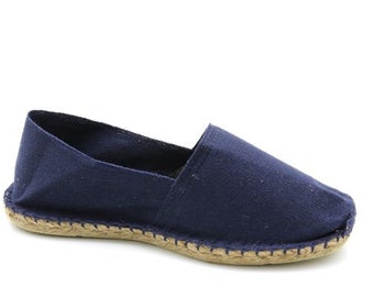 Granatowe Espadryle - Wyprodukowano we Francji